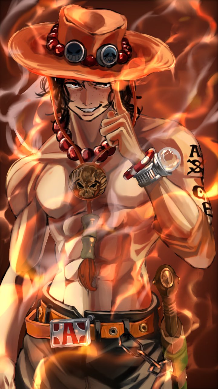 portgas d. ace (one piece) drawn by ao_6336