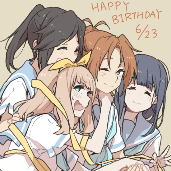 yoroizuka mizore, kasaki nozomi, nakagawa natsuki, and yoshikawa yuuko (hibike! euphonium and 1 more) drawn by ree_(re-19)