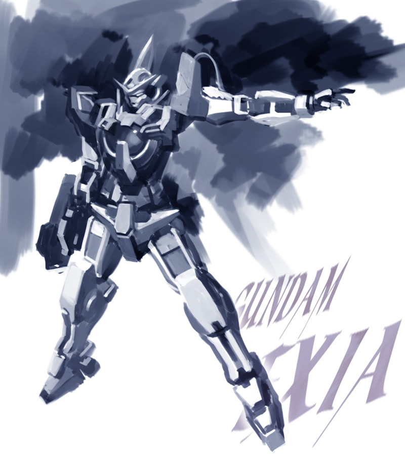 gundam exia (gundam and 1 more) drawn by zhenlin