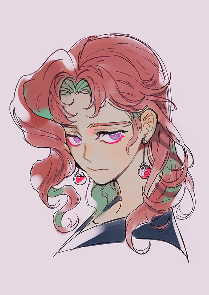 kakyoin noriaki (jojo no kimyou na bouken and 1 more) drawn by sicon