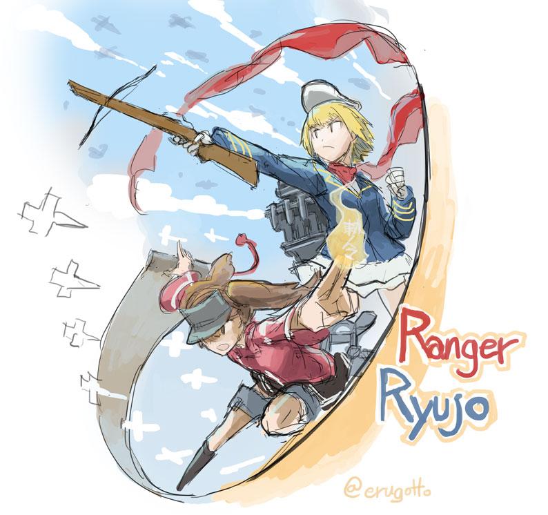 ryuujou (original and 1 more) drawn by ergot