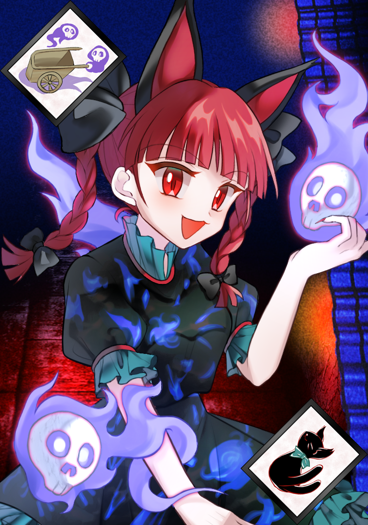 kaenbyou rin (touhou and 1 more) drawn by mirei_(miirei)