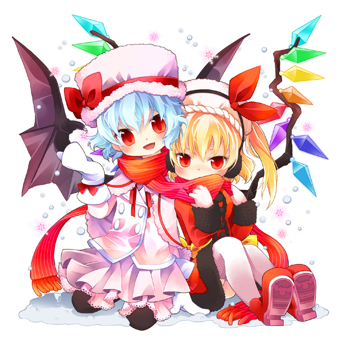 remilia scarlet and flandre scarlet (touhou and 1 more) drawn by n:go