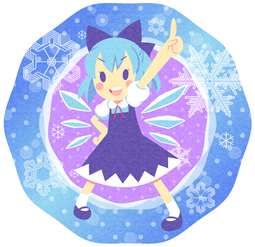 cirno (touhou and 1 more) drawn by shio_(orange_lounge)