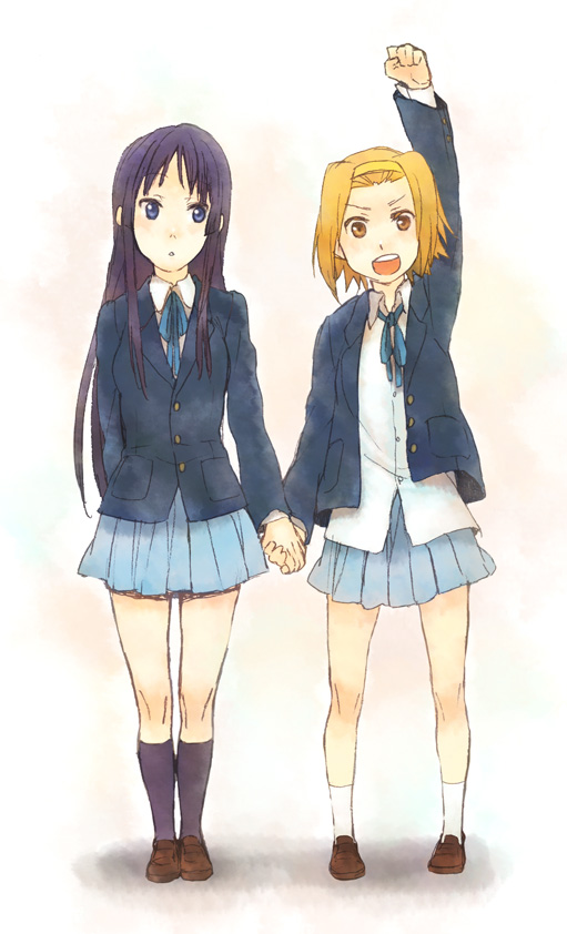 akiyama mio and tainaka ritsu (k-on!) drawn by fukutarou_(enji127)