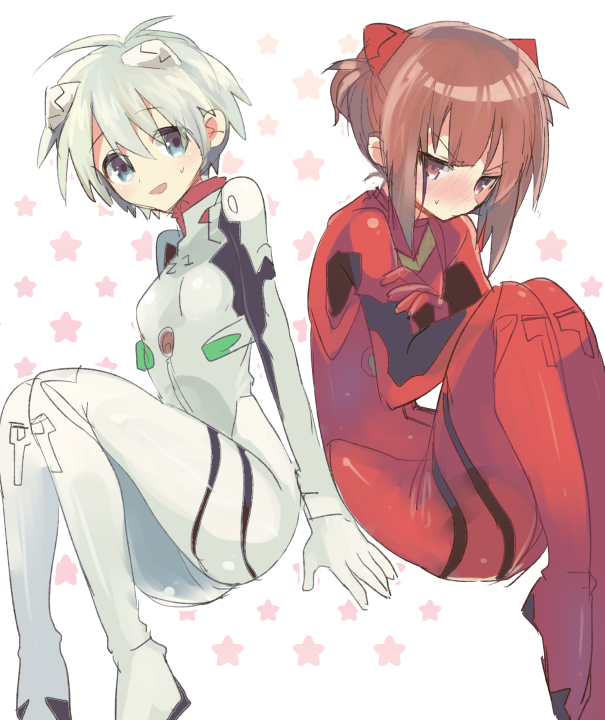 souryuu asuka langley, ayanami rei, z1 leberecht maass, and z3 max schultz (kantai collection and 1 more) drawn by dodoria367