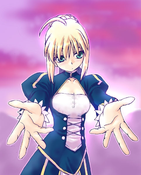artoria pendragon and saber (fate and 1 more) drawn by minazuki_noumu
