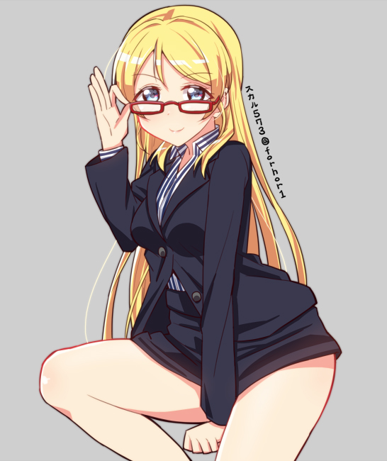 ayase eli (love live! and 2 more) drawn by skull573