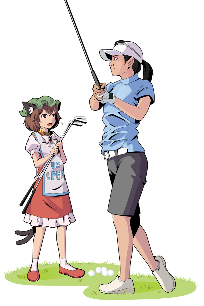 chen and miyazato ai (touhou and 1 more) drawn by shimouki_izui