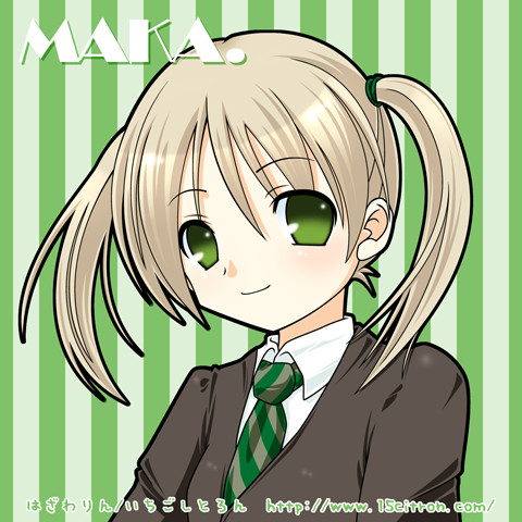 maka albarn (soul eater) drawn by 15citron and hazawa_rin