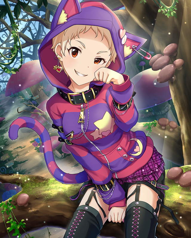 cheshire cat and senzaki ema (idolmaster and 2 more)