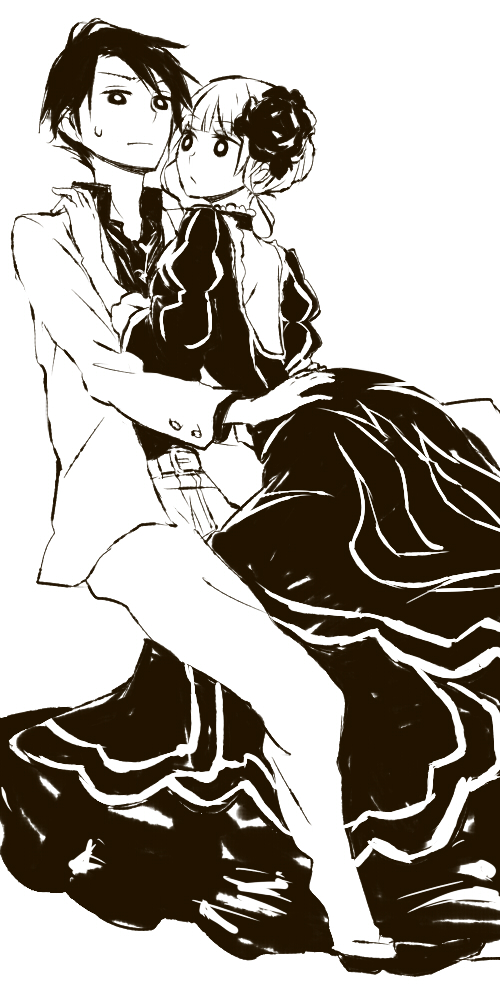 beatrice and ushiromiya battler (umineko no naku koro ni) drawn by 0930erina