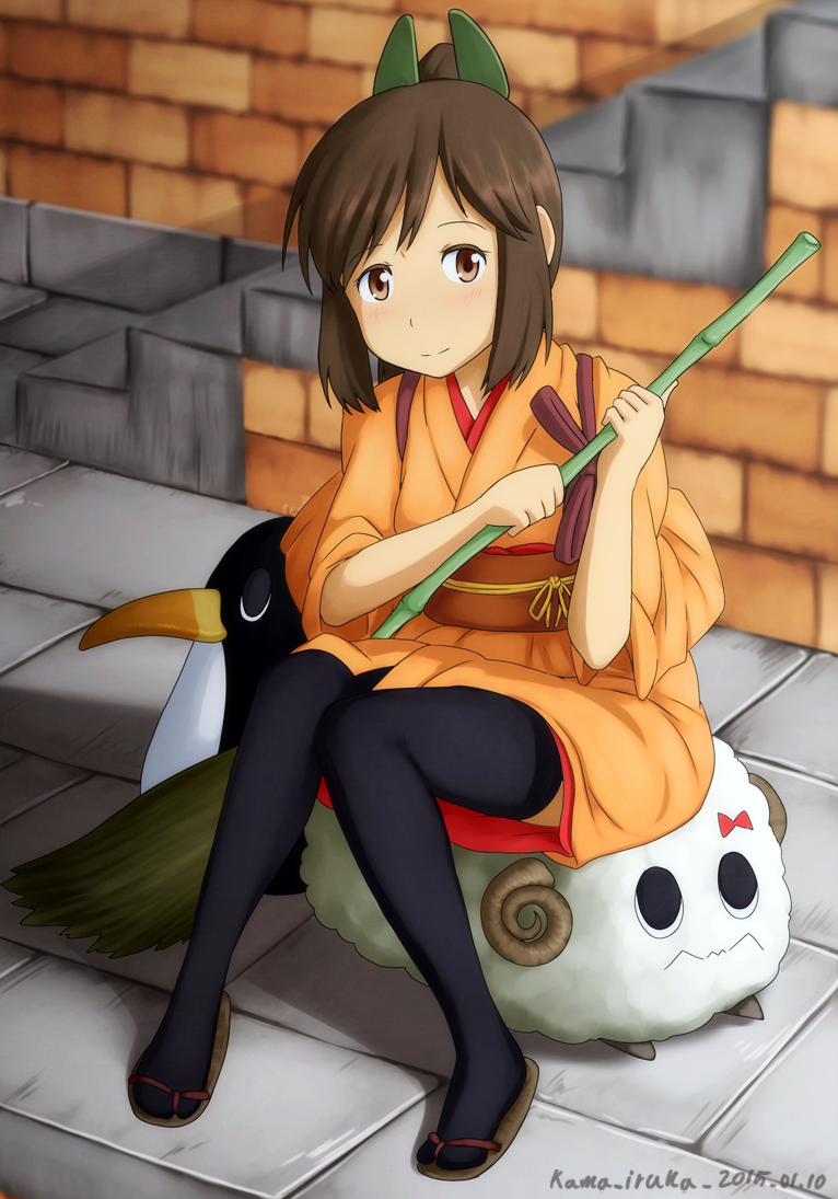 i-401, failure penguin, and miss cloud (kantai collection) drawn by kama_iruka