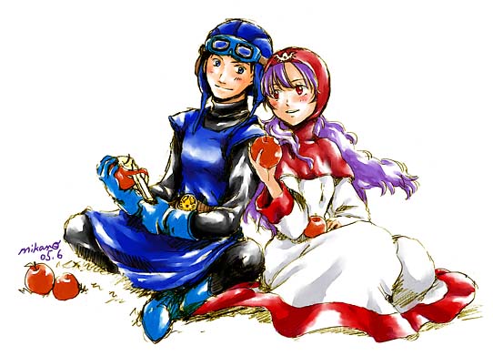 princess of moonbrook and prince of lorasia (dragon quest and 1 more) drawn by arao_(rosa)