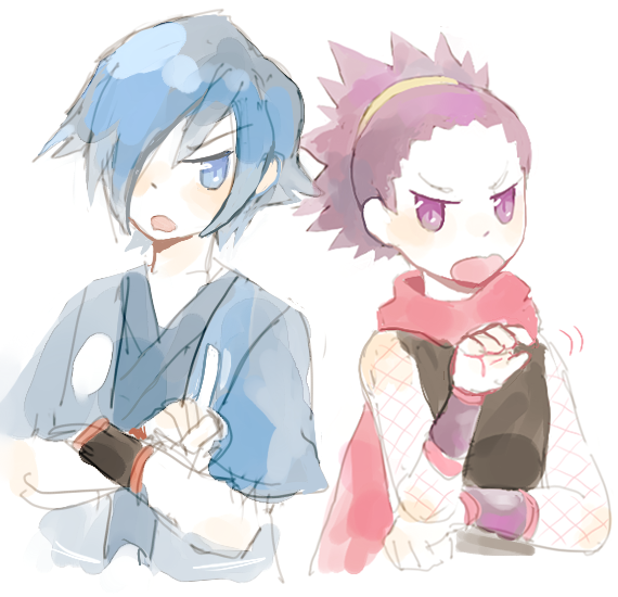 falkner and janine (pokemon and 1 more) drawn by aonik