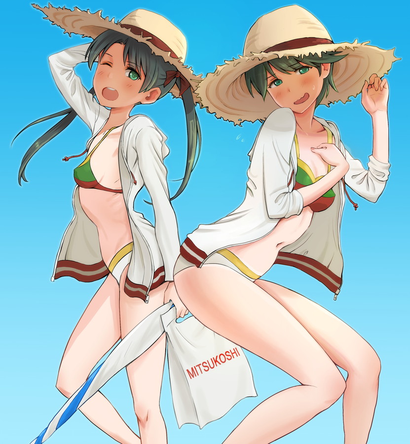 mogami and mikuma (kantai collection) drawn by ho_(h_k_white)