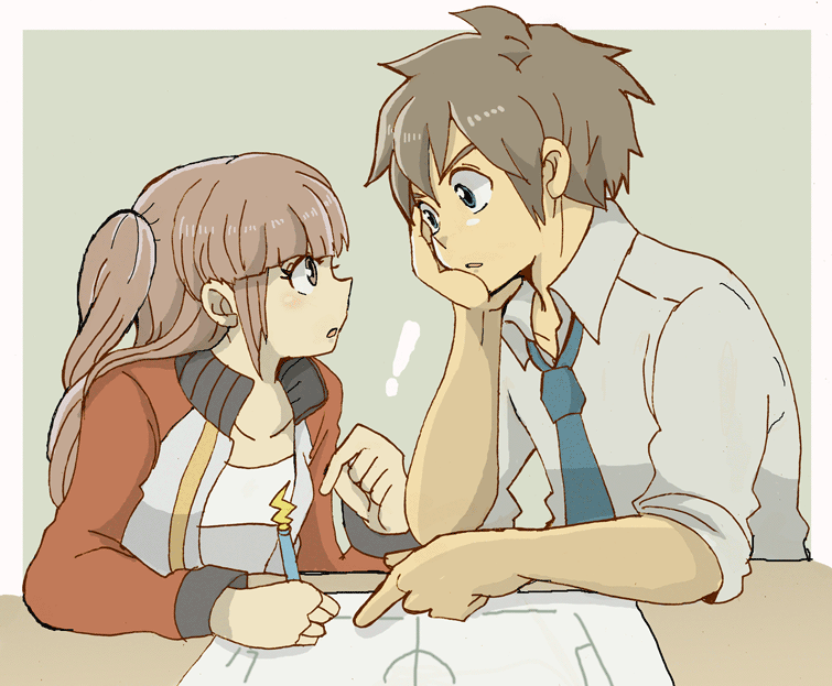 handa shin'ichi and kisaragi mako (inazuma eleven go and 1 more) drawn by nanashi_(21)