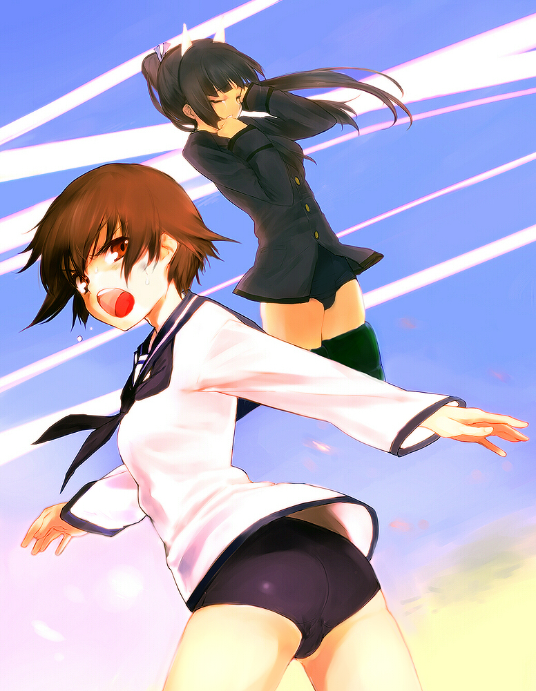 miyafuji yoshika and hattori shizuka (world witches series and 1 more) drawn by dakian