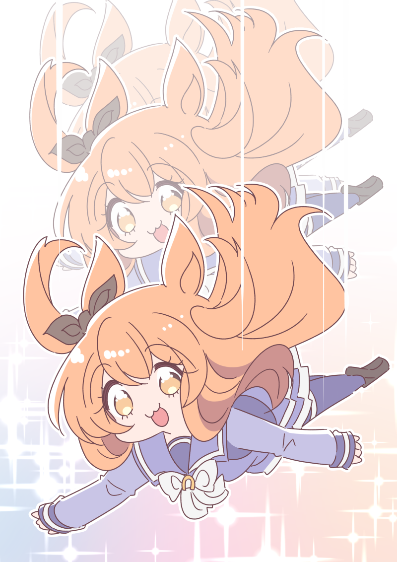 mayano top gun (umamusume and 2 more) drawn by honkawa_works