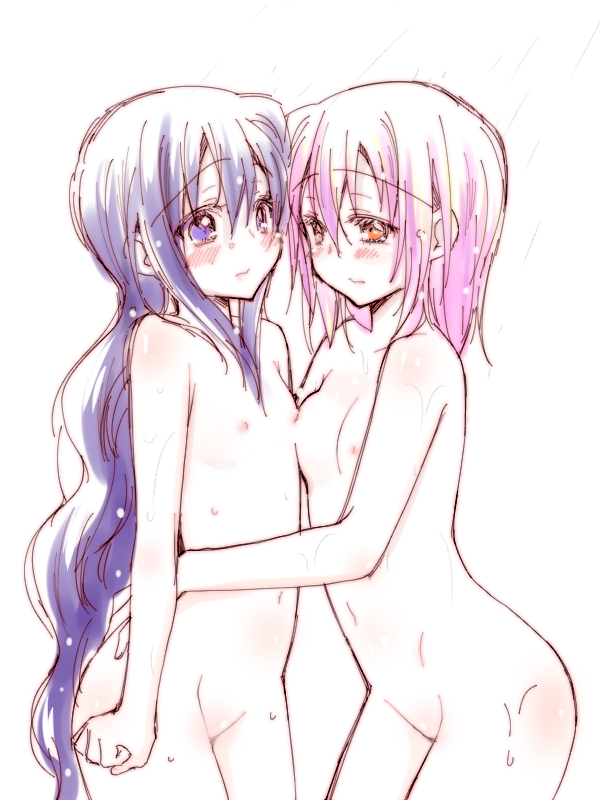 akemi homura and kaname madoka (mahou shoujo madoka magica) drawn by tama_two_(fukuya)