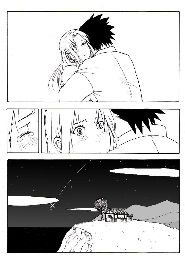 haruno sakura and uchiha sasuke (naruto) drawn by alice_kei_(lemon-jiru)