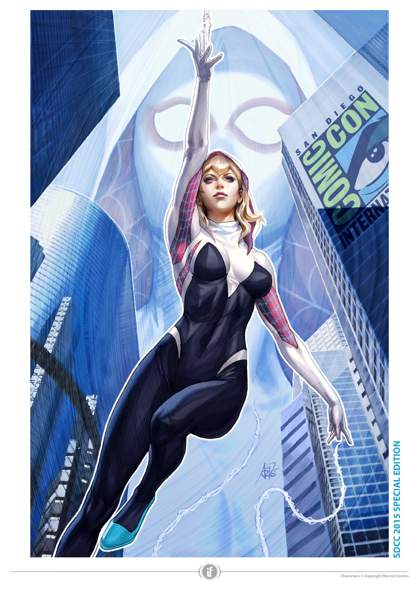 spider-gwen and gwen stacy (marvel) drawn by stanley_lau