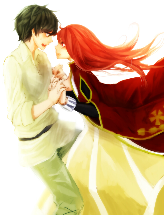 maou and yuusha (maoyuu maou yuusha) drawn by karasuju
