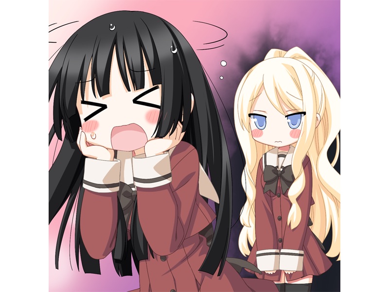 shitogi eris and kirishima shizuku (sono hanabira ni kuchizuke wo) drawn by kani_biimu