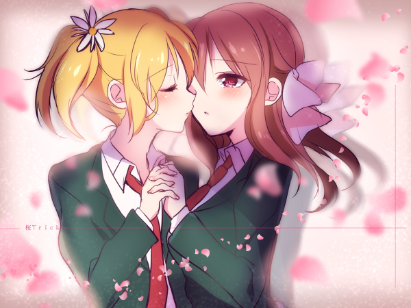 takayama haruka and sonoda yuu (sakura trick) drawn by mizukikushou