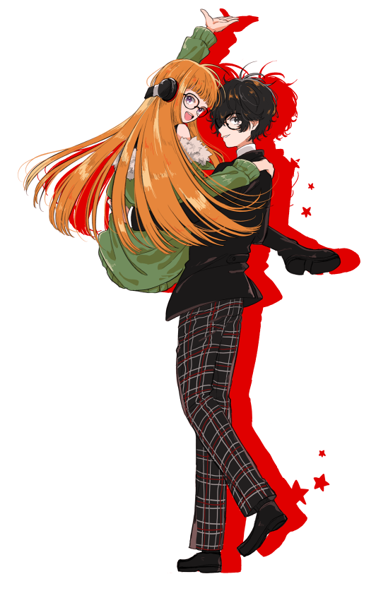 amamiya ren and sakura futaba (persona and 1 more) drawn by yasuu!