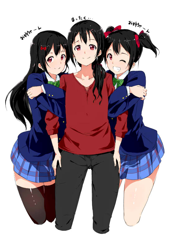 yazawa nico, yazawa cocoro, and yazawa cocoa (love live! and 1 more) drawn by alp