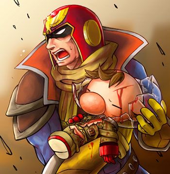 olimar and captain falcon (super smash bros. and 2 more) drawn by koma_(side)