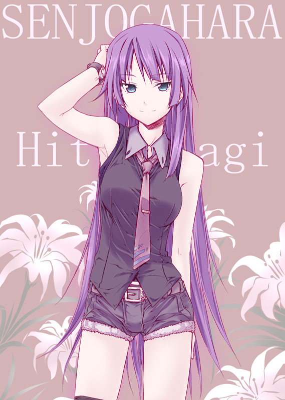 senjougahara hitagi (monogatari and 1 more) drawn by himura_kiseki
