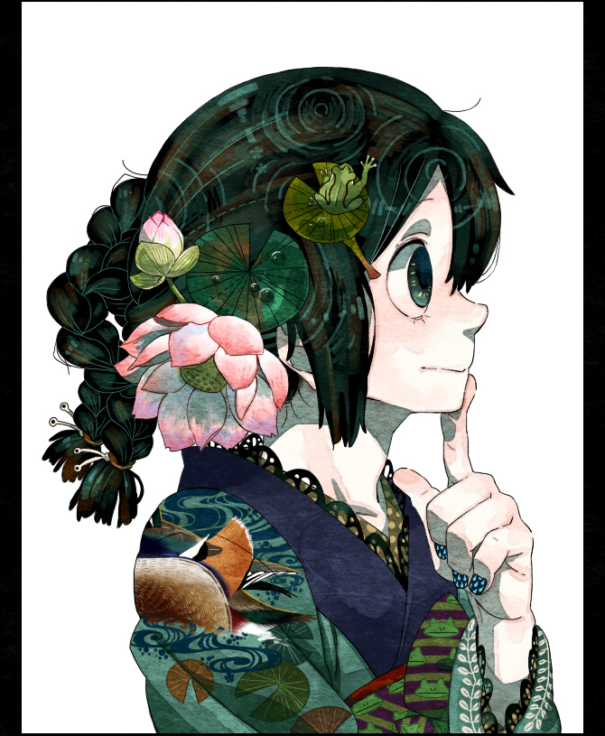asui tsuyu (boku no hero academia) drawn by nekodou_(yukatin1000)