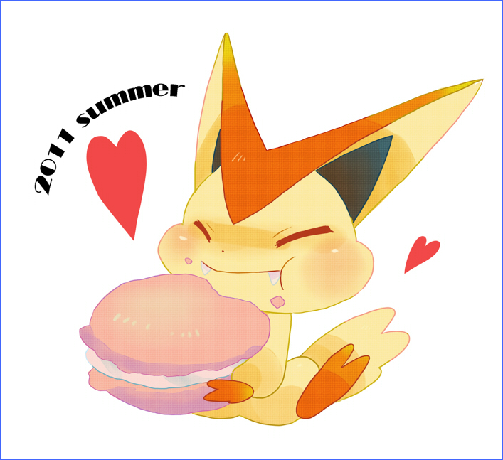 victini (pokemon and 1 more) drawn by mousou_youjo