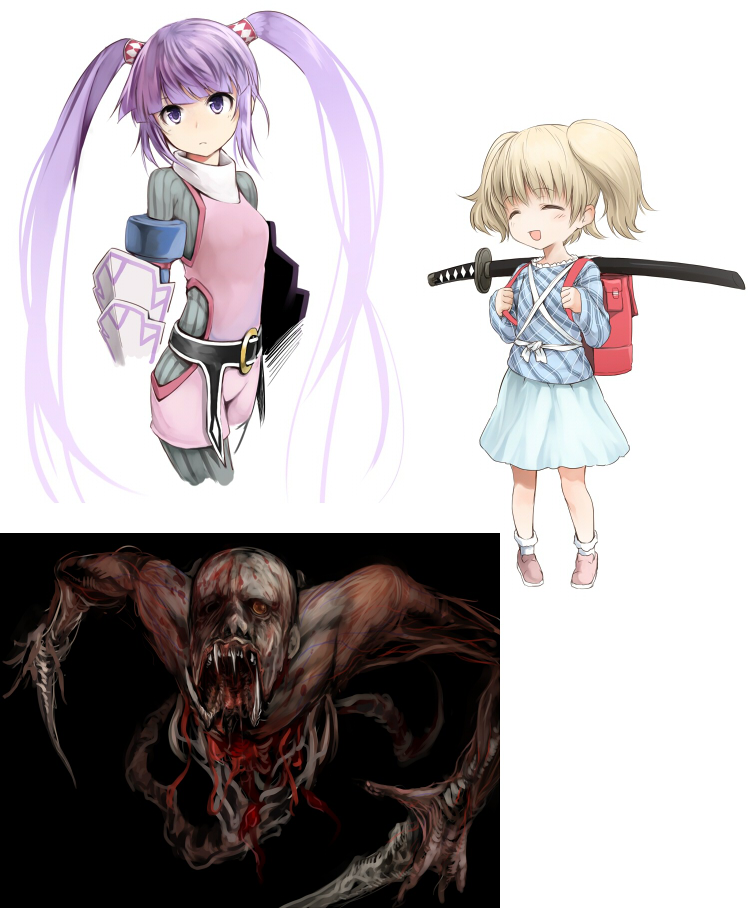 sophie, todoroki yachiyo, and slasher (tales of and 3 more) drawn by taka_yanagi