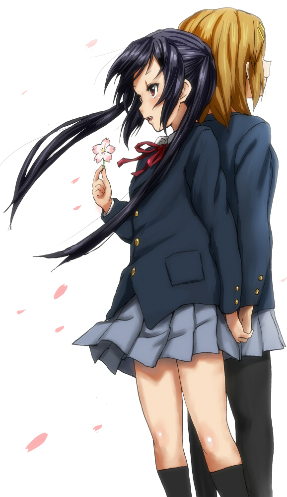 nakano azusa and hirasawa yui (k-on!) drawn by watanore