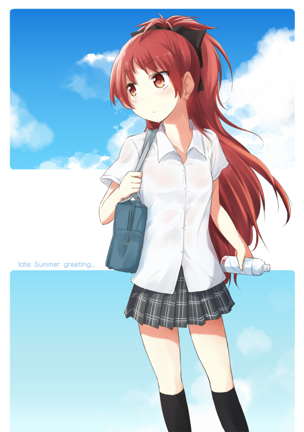 sakura kyoko (mahou shoujo madoka magica) drawn by ryuunosuke_(luckyneco)