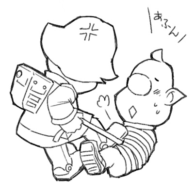 louie and brittany (pikmin and 1 more) drawn by naru_(wish_field)