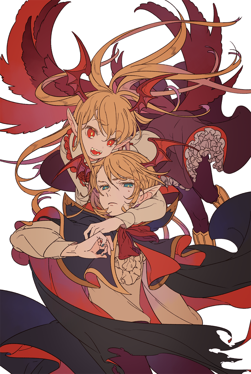 vampy and veight (granblue fantasy and 1 more) drawn by maruco