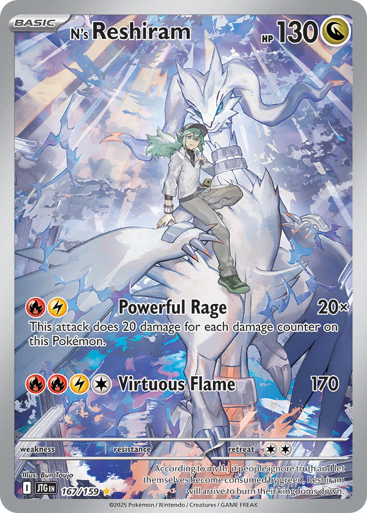 n and reshiram (pokemon and 2 more) drawn by toujou_bun