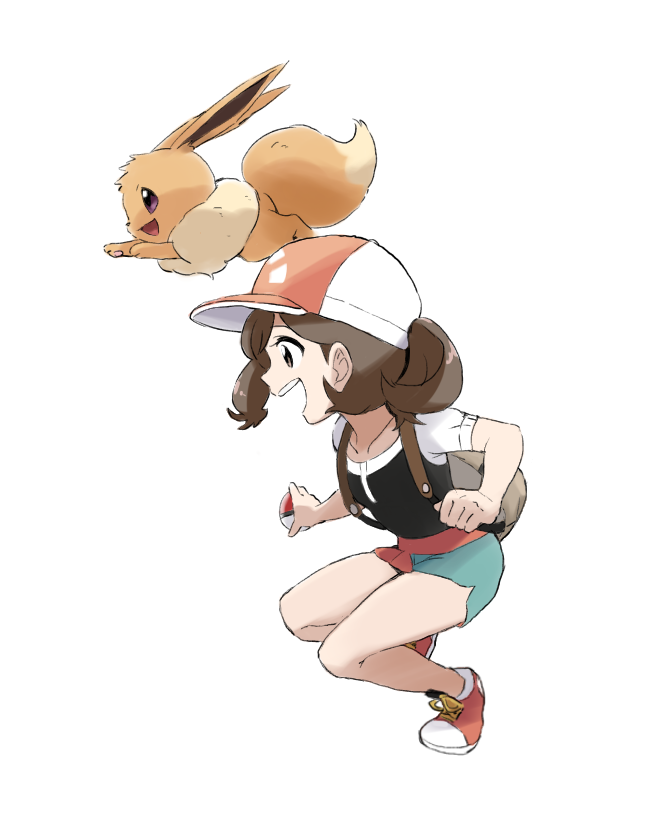 eevee and elaine (pokemon and 1 more) drawn by ayo_(ayosanri009)