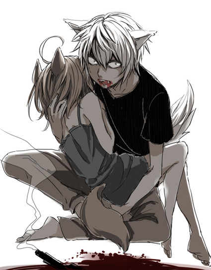 accelerator and last order (toaru majutsu no index) drawn by yamano_(151515)