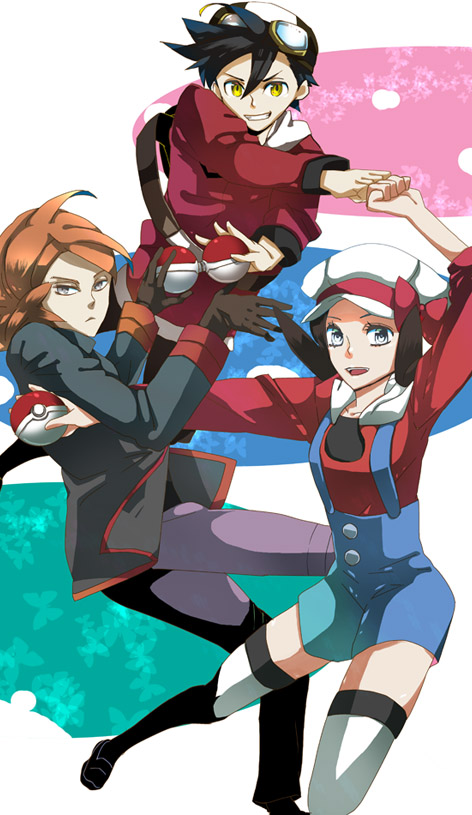 ethan, silver, and kris (pokemon and 2 more) drawn by konno_kanna
