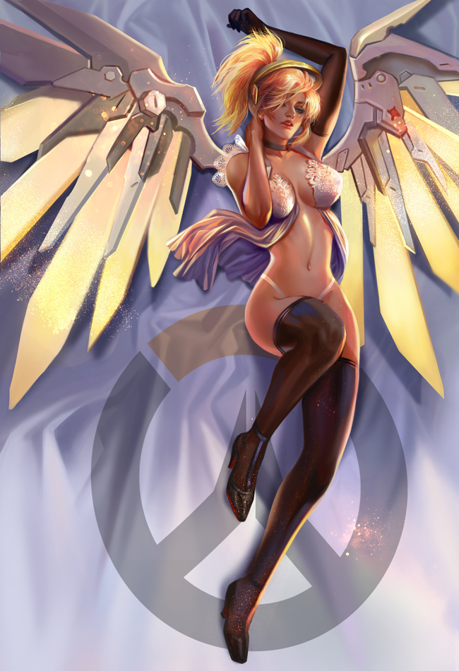 mercy (overwatch and 1 more) drawn by fan_yang_(jiuge)