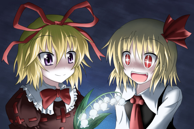 rumia and medicine melancholy (touhou) drawn by taiga_(natsu_hotaru)