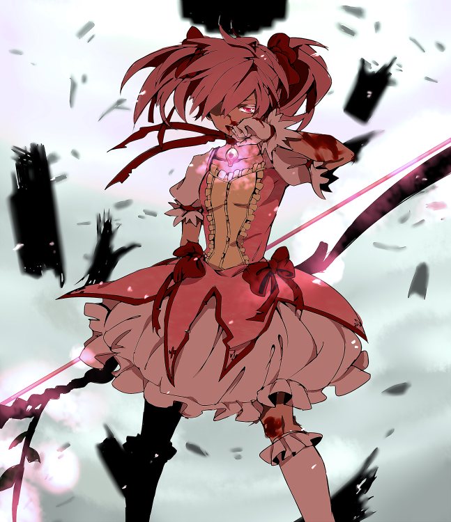 kaname madoka (mahou shoujo madoka magica) drawn by y_(hellenism)