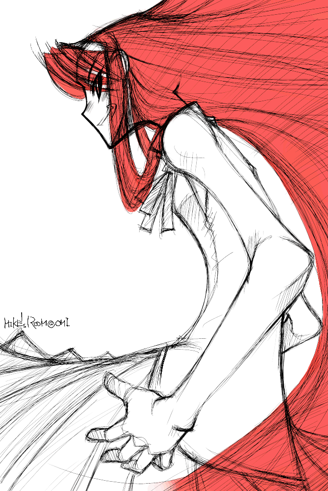 tohno akiha and vermillion akiha (tsukihime) drawn by mike156