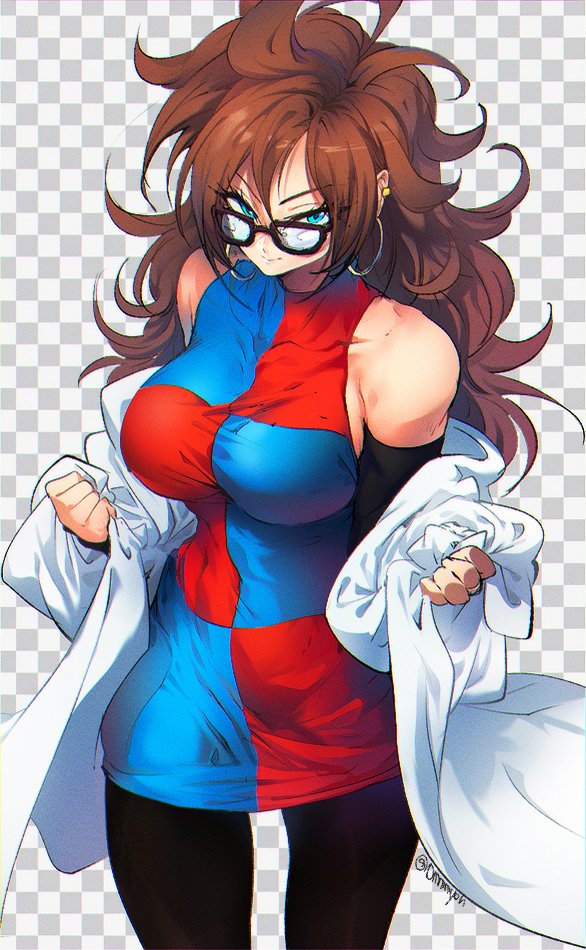 android 21 (dragon ball and 1 more) drawn by ommmyoh
