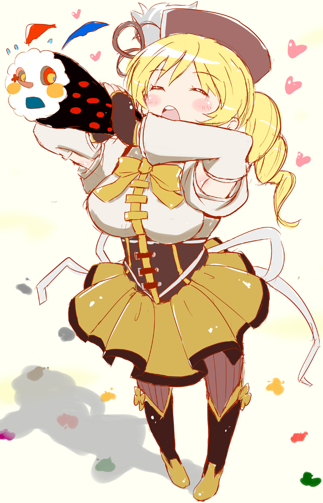 tomoe mami and charlotte (mahou shoujo madoka magica) drawn by yokoshima_(euphoria)